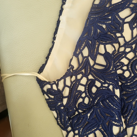 Keepsake dress nude with royal blue knee length - Picture 8 of 11